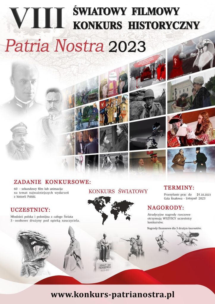 Polonijny Konkurs Historyczny – Patria Nostra VIII edycja – ZAPROSZENIE