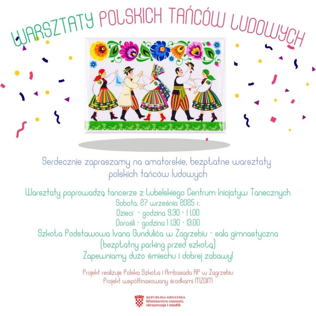 Warsztaty taneczne polskich tańców ludowych. Serdecznie zapraszamy!